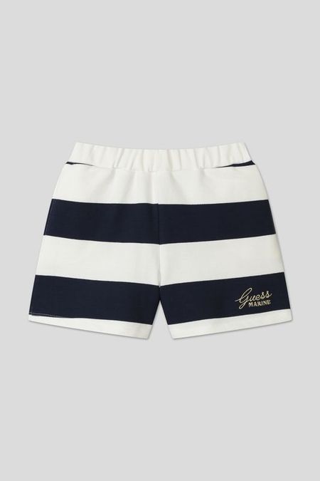 Шорты хлопковые в полоску Guess