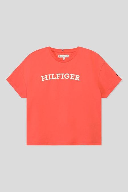 Хлопковая футболка с логотипом бренда Tommy Hilfiger
