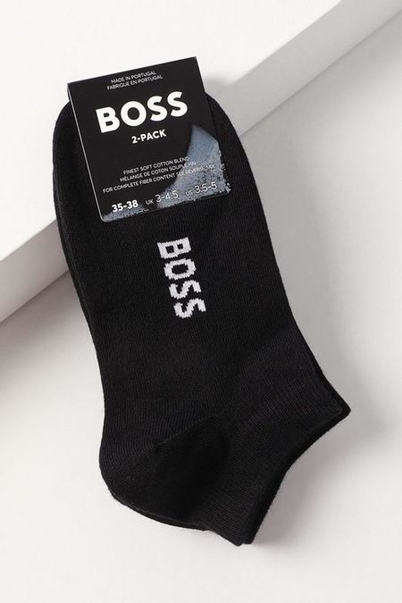 Набор из двух пар хлопковых укороченных носков BOSS