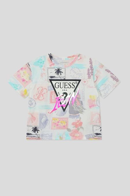Футболка хлопковая с принтом Guess