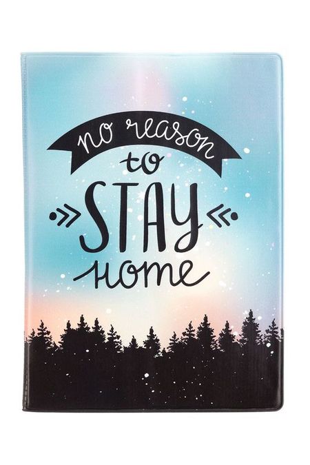 Обложка для паспорта No reason to stay home Kawaii Factory