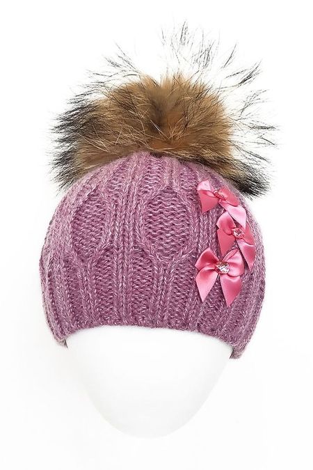 Вязаная шапка с большим помпоном Marhatter
