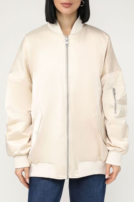 Куртка-бомбер с трикотажными деталями Esprit Casual