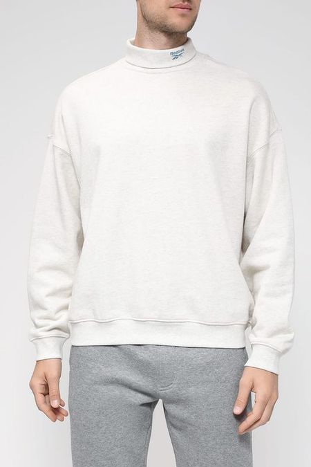Хлопковый свитшот с воротником REEBOK