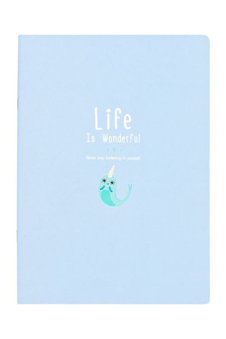 Тетрадь в розовую клетку А5 Life Нарвал Kawaii Factory