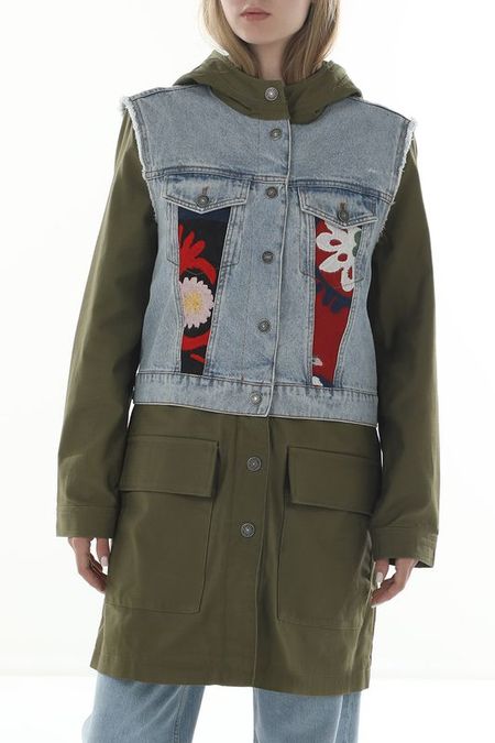 Парка 2в1 с вышивкой Desigual