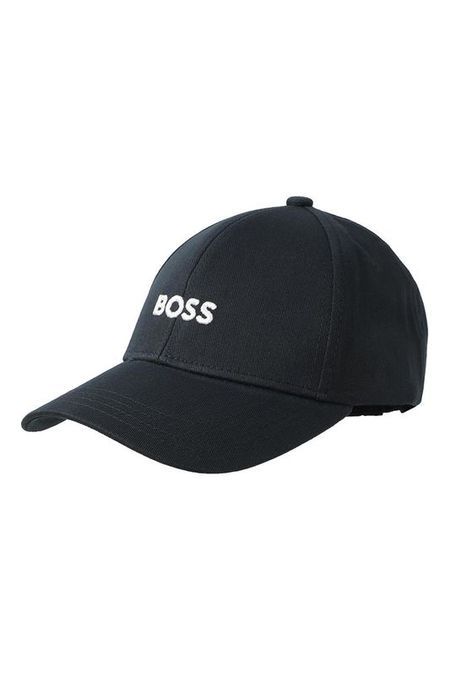 Хлопковая бейсболка с логотипом бренда BOSS