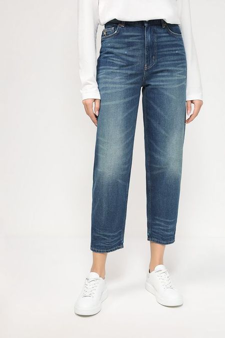 Укороченные джинсы с эффектом потертости Scotch & Soda