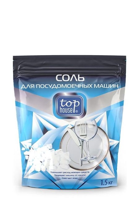 Соль для посудомоечных машин 1,5 кг TOP HOUSE