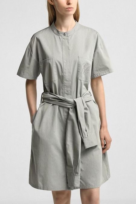 Платье хлопковое с поясом EMPORIO ARMANI