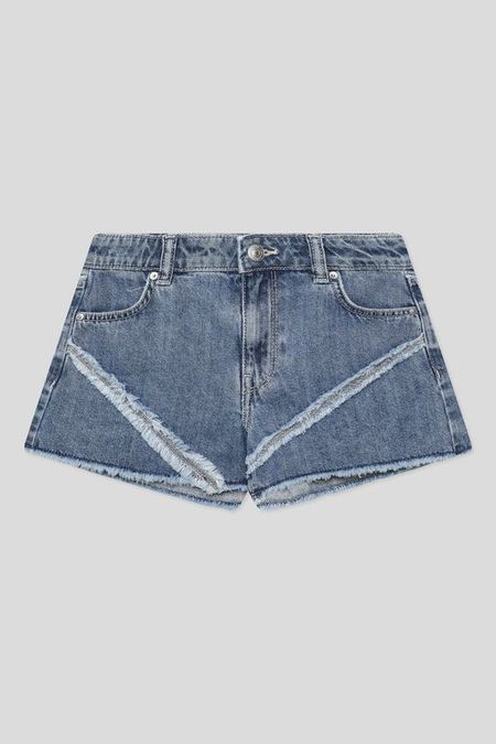 Шорты джинсовые с эффектом потертости Republic of Denim