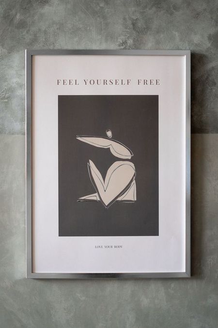 Постер с объемным серебром Love your body Gallery 5
