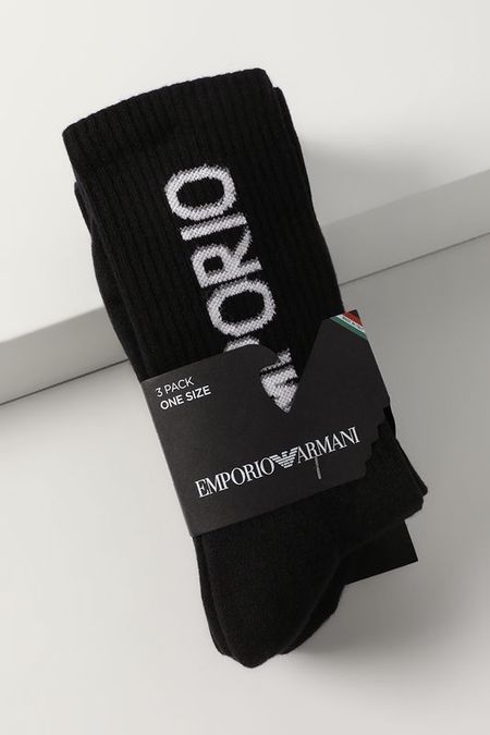 Набор из 3 пар хлопковых классических носков EMPORIO ARMANI