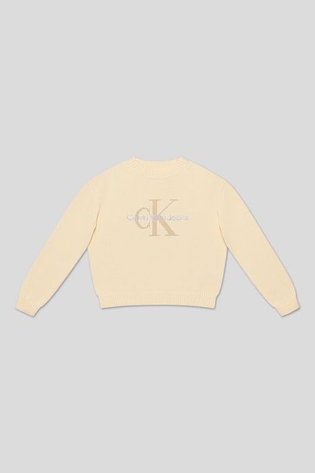 Джемпер хлопковый с логотипом Calvin Klein Jeans