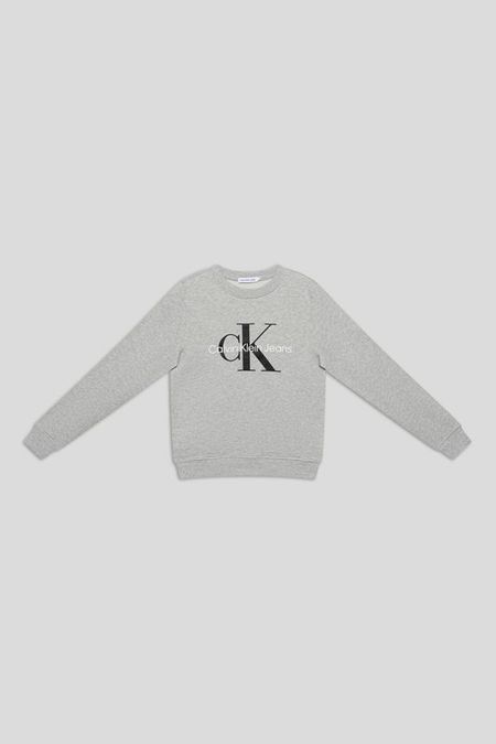 Свитшот хлопковый с логотипом Calvin Klein Jeans
