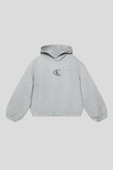 Худи текстурное с капюшоном Calvin Klein Jeans