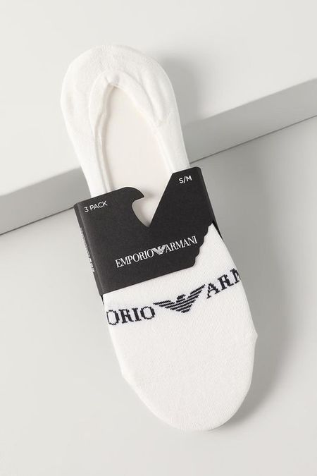 Набор из трёх пар хлопковых подследников EMPORIO ARMANI