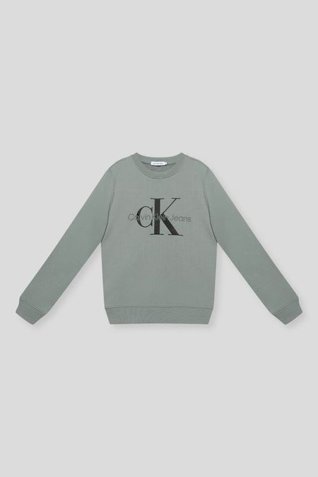 Свитшот хлопковый с логотипом Calvin Klein Jeans
