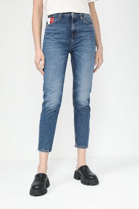 Джинсы с эффектом потертости укороченные Tommy Jeans