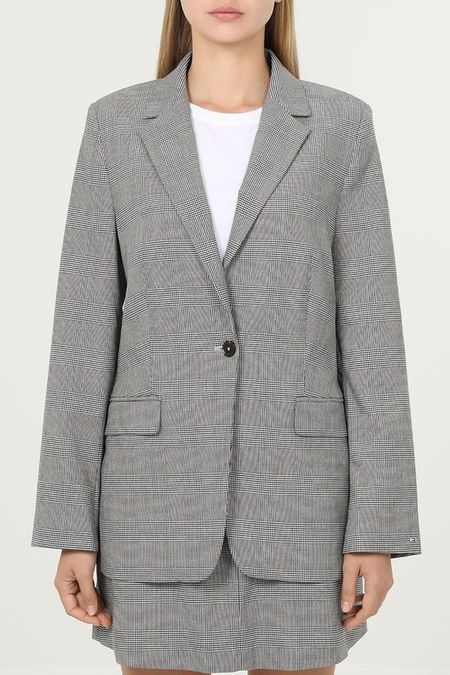 Пиджак однобортный в клетку Tommy Hilfiger