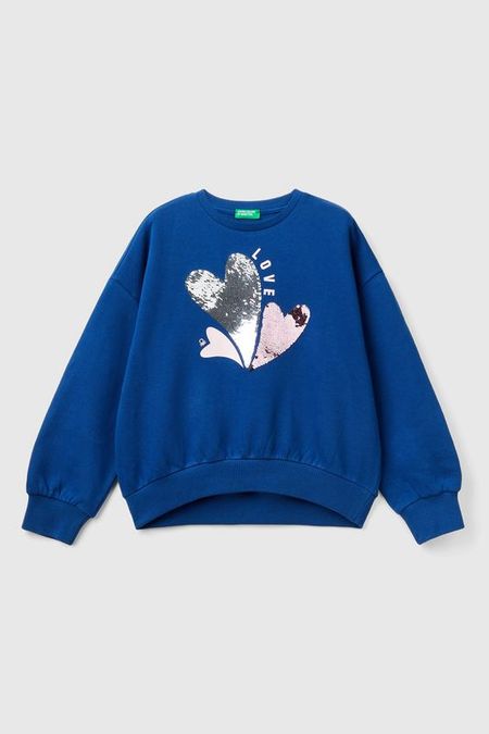 Свитшот хлопковый с принтом Benetton
