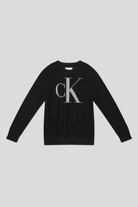 Джемпер хлопковый с логотипом Calvin Klein Jeans