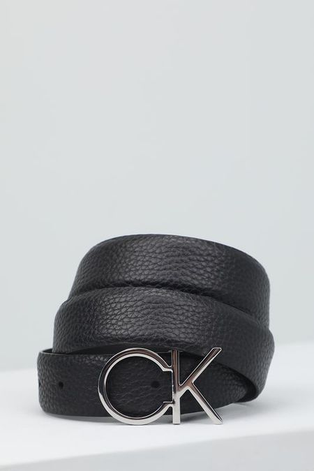 Ремень кожаный с логотипом Calvin Klein
