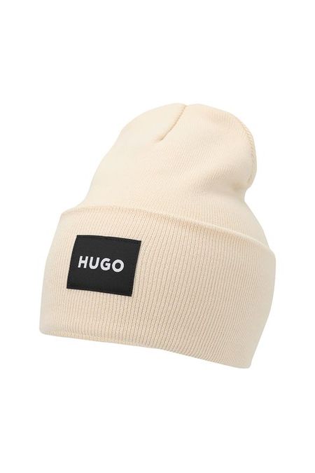 Шапка-бини хлопковая с логотипом HUGO