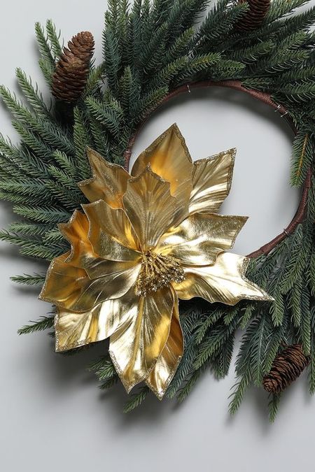 Новогоднее украшение Poinsettia On Clip GOODWILL