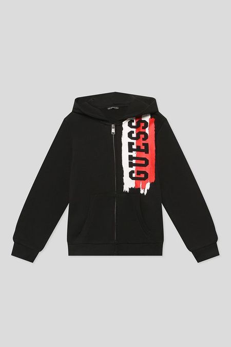 Толстовка хлопковая с капюшоном и принтом Guess