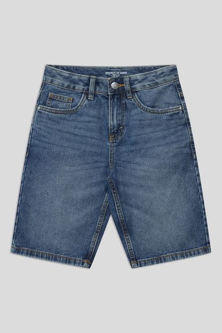 Шорты джинсовые с эффектом потертости Republic of Denim