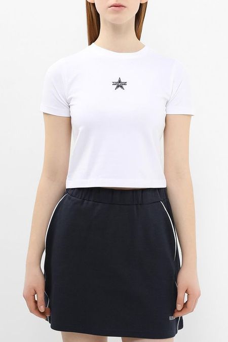Футболка хлопковая укороченная Guess Jeans