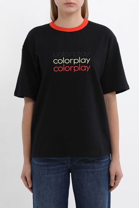 Футболка хлопковая с логотипом COLORPLAY