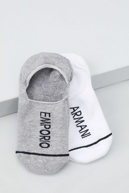Набор из 2 пар хлопковых подследников EMPORIO ARMANI