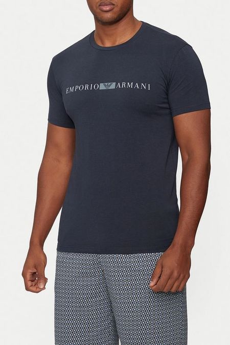 Футболка хлопковая с логотипом EMPORIO ARMANI