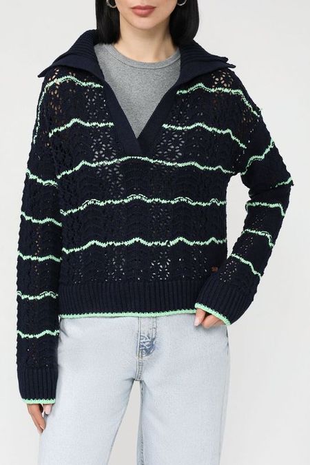 Пуловер хлопковый с отложным воротником PEPE JEANS