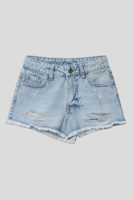 Шорты джинсовые с эффектом потертости Republic of Denim