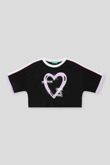 Футболка хлопковая укороченная Benetton