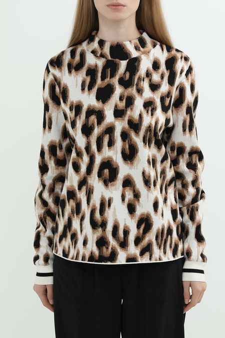Джемпер с воротником стойкой и принтом Gerry Weber