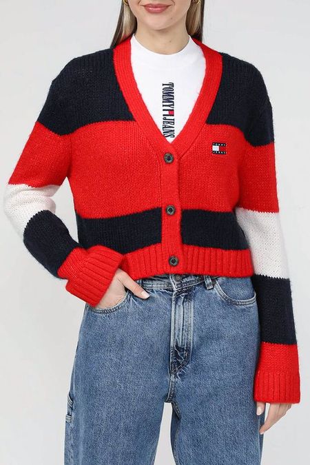Кардиган с v-вырезом Tommy Jeans