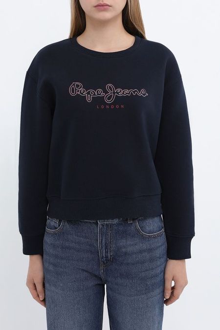 Свитшот хлопковый с логотипом PEPE JEANS