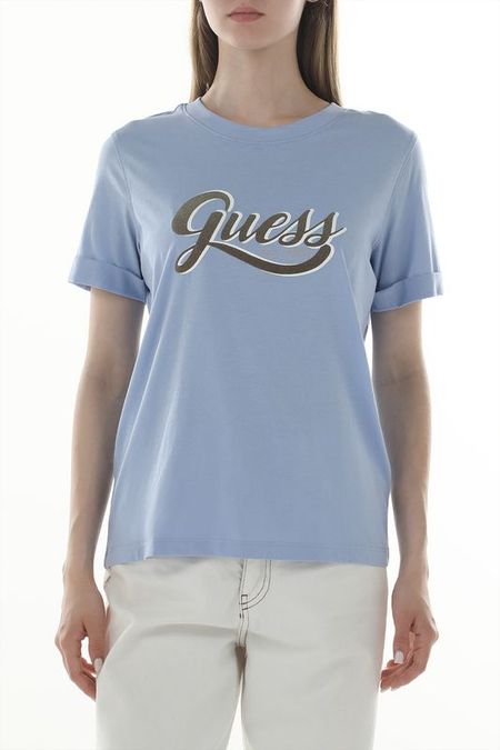 Футболка хлопковая с логотипом Guess