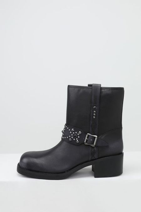 Полусапоги кожаные с заклепками Ash