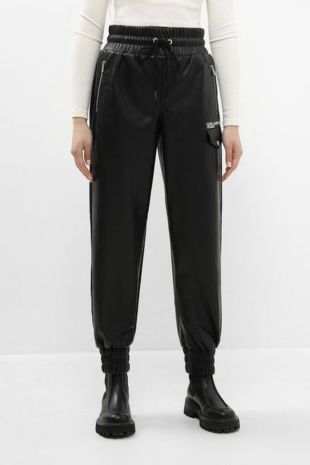 Брюки из искусственной кожи на кулиске Karl Lagerfeld Jeans
