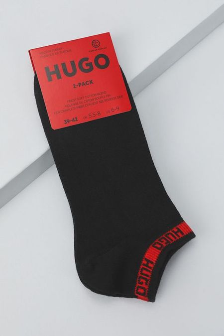 Набор из 2 пар хлопковых укороченных носков HUGO