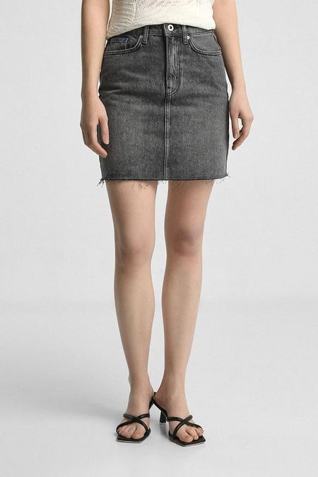 Юбка мини джинсовая с необработанным краем Karl Lagerfeld Jeans
