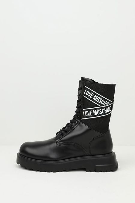 Ботинки комбинированные с логотипом Love Moschino