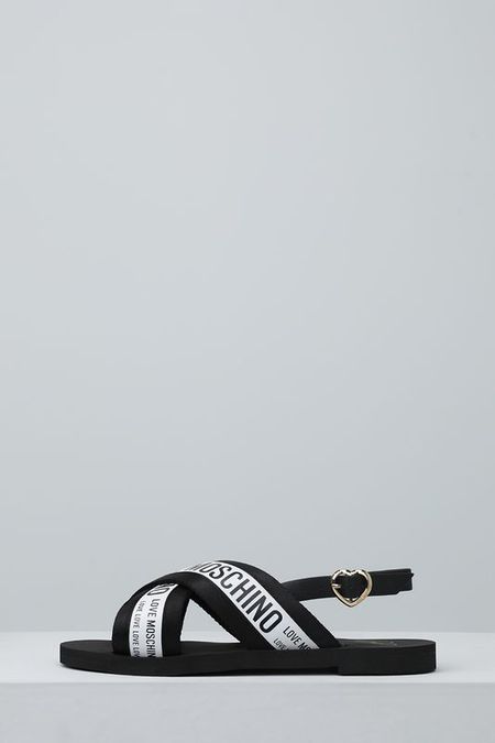 Сандалии с широкими ремешками с логотипом Love Moschino