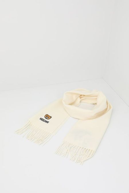 Шарф шерстяной с логотипом Moschino