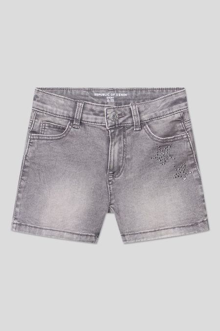 Шорты хлопковые с эффектом потертости Republic of Denim